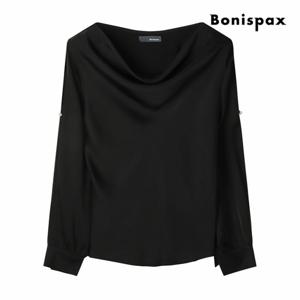 [보니스팍스] 새틴 드레이프 진주 블라우스 (XP9SH002M0)