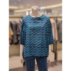 [트리아나]MARIO소고 언발란스 라운드블라우스AJ2BA18