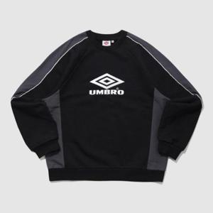 M 엄브로긴팔티 LQC UP421CFSO7-BLK HBL CELEB 하이브리드 맨투맨 BLACK