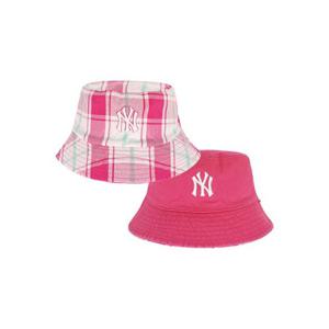 MLB 키즈 체크 리버시블 버킷햇  7AHTK012N-50PKS