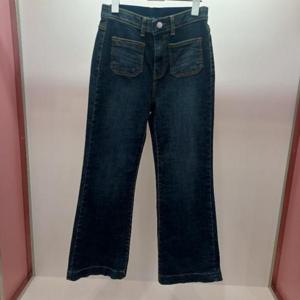 Latium HC06 데님 국내생산 신축성좋은 스판 히든밴딩 통와이드 진청바지 팬츠 T2533pt09