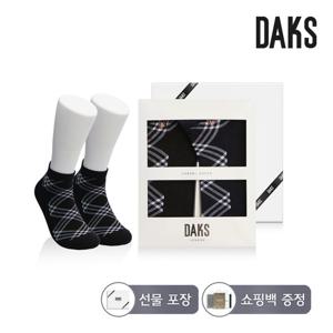 닥스양말 신사 스니커즈 면 체크 2족세트 DK25822
