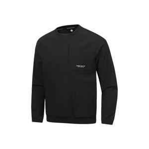 데상트 공용 베이직 가슴 포켓 우븐 맨투맨 BP323TWH91-BLK0