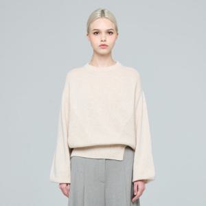 울 블렌드 크루넥 코스모스 풀오버 (UFKKCN41AN-BEIGE)