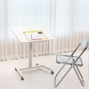 오텐션 T01 유압식 높이조절 테이블 이동식 노트북 스탠드 강의실 책상