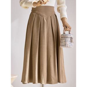 [커스텀에이블]브이 오비 주름 밴딩 스커트_T2509SK055C