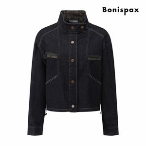 [보니스팍스] 스티치 데님 크롭 자켓 (XP9JK004M0)