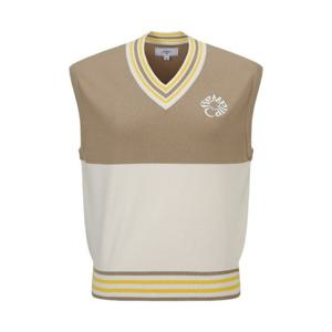 캘러웨이골프민소매 LQS CWSO23F406_BE 여성 V넥 컬러베스트