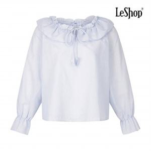 [르샵] 스트라이프 러플 리본넥 블라우스 (BP9BL005A)