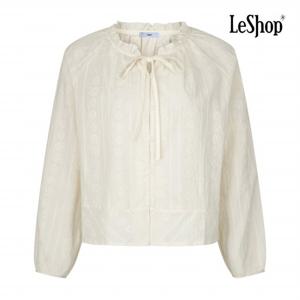 [르샵] 프릴 리본넥 버튼 프런트 레이스 블라우스 (BP9BL006A)
