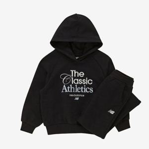 뉴발란스키즈트레이닝세트 PQC NK9YF1805G-19 NBGC 여아 크롭 후디 부츠컷 셋업