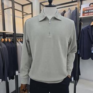 [세정 트레몰로] 남성 추동 집업 베이지 티셔츠 TRNAL5F33849134