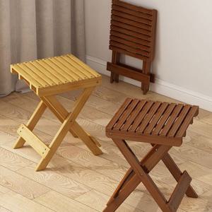 대나무 원목 폴딩 접이식 우드 체어 보조 간이 의자 원목접이식의자 접이식의자 원목스툴 로우체어 풋스툴 등받이없는의자 카운터의자 원목화분받침대