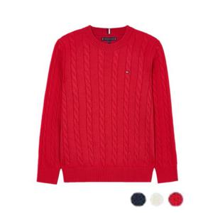 [타미힐피거칠드런2] 코튼 케이블 스웨터 T42F6WWO020BT1 2T 16세