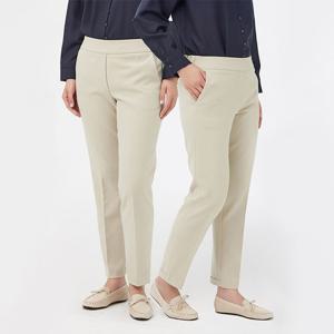 [빌드]BPFP314 카프리 두기장 팬츠/빅사이즈/미시/여성/가을