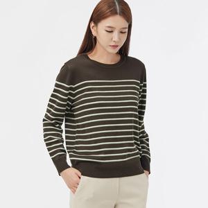 [빌드]BPFN504 컬러 스트라이프 니트/빅사이즈/미시/여성/가을