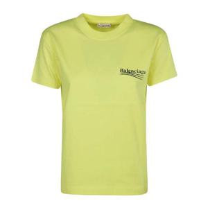 발렌시아가 크루즈   반팔 티셔츠 SS21 612964TJVF77110 518764 Yellow