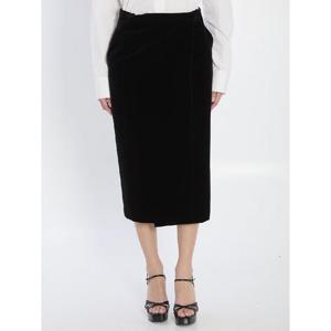 생로랑   미디스커트 FW25 826769Y580T1000 5979833 BLACK