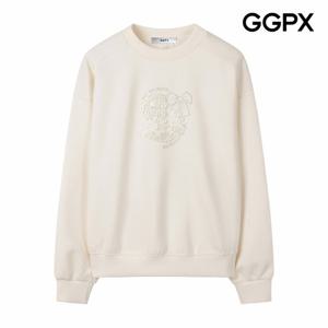 [GGPX] 리본 비즈 맨투맨 티셔츠 (GP9TS030F)