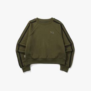 디아도라긴팔티 AQS D4422TFS77KAS 크로스코트 레이스 라인 맨투맨 우먼 KHAKI