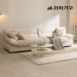 라자가구 플러피 워셔블 캐시미론 아쿠아 패브릭 4인 소파