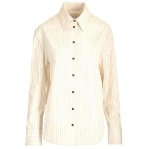 루루 스튜디오   긴팔 셔츠 SS25 ALIM STRIPESIVORY BLACK STRIPES 5554812 White