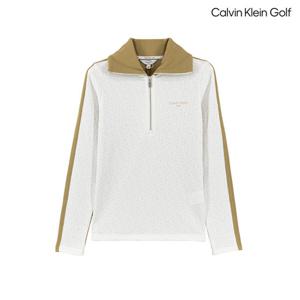 캘빈클라인골프 여성 자카드 믹스 긴팔티셔츠 CA2TL230106