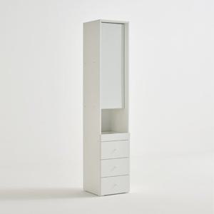 솔로리빙 담담 E0 드레스룸 시스템 슬라이드 틈새 수납장 3서랍 거울 화장대 400