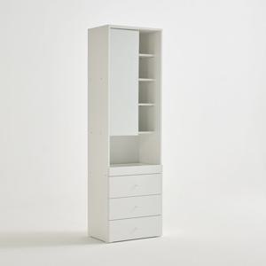 솔로리빙 담담 E0 드레스룸 시스템 슬라이드 틈새 수납장 3서랍 거울 화장대 600