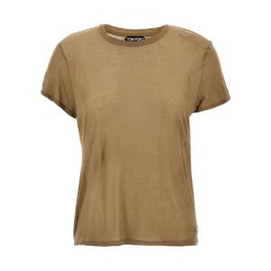 톰 포드   반팔 티셔츠 SS25 TSJ567JEX139JB172 5233589 Brown
