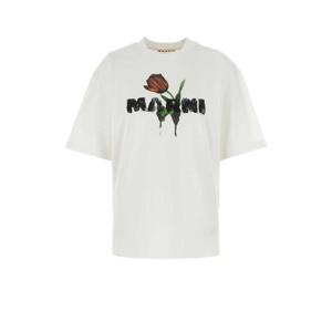 마르니   반팔 티셔츠 FW25 THJET49P18USCY31 LOW01 5780224 White