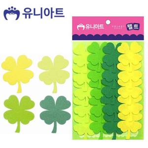 유니아트 펠트 네잎클로버 20pcs 50x60mm P0000CLT 어린이집환경판 유치원환경판 환경판 환경판꾸미기 환경구성