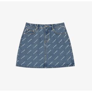 시티브리즈 로고 프린트 데님 스커트 BB CTH1SK03 IG