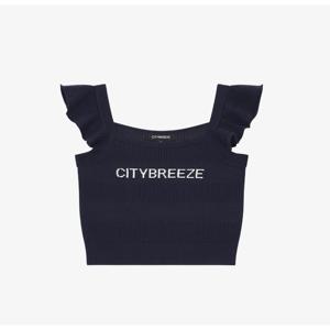 시티브리즈 스트라이프 크로셰 슬리브리스 니트 BB CTH2KT06 NV