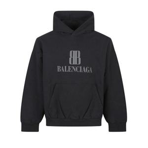 발렌시아가 후드 티셔츠 767877 TSVO31083 Black