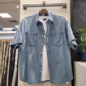 리트머스 HC12 투포켓  데님  반팔 셔츠 LP2YU364-063