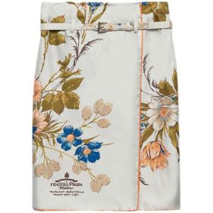 프라다 미디 스커트 P168KK 15IWF0934 Clear Blue