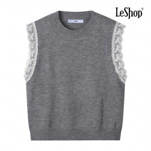 [르샵] 레이스 디테일 니트 베스트 (BP9VT014A)