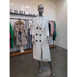 제시뉴욕 세이브존05 가죽 배색 더블베스트 MCA-NRSZVL0700IV