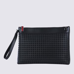 크리스찬루부탱 블랙 스터드 렉탱귤러 클러치 3255191 BK01