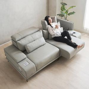 [최대혜택] 알토 3인 전동 슬라이딩 확장형 모션소파 고급형 천연면피 소가죽 쇼파침대