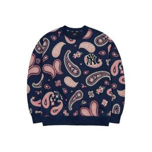 MLB 공용 페이즐리 전판패턴 오버핏 맨투맨 3AMTI0224-50NYD