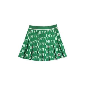 MLB 여성 모노그램 패턴 플리츠 스커트 3FSKM0133-50GNN