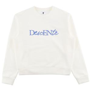 데상트 여성 코튼모달 기모 워딩그래픽 맨투맨 SP322UHT99IVY