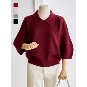 [커스텀에이블]카라 벌룬7부 니트_T2510KN656C