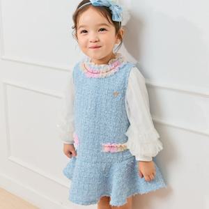 [프렌치캣(백)]S/BL 트위드 점퍼스커트 Q44DCO110