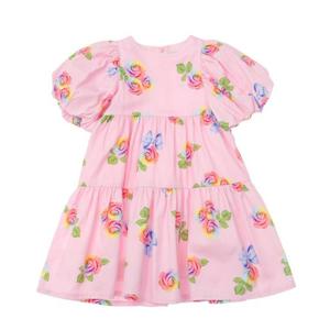 [프렌치캣(백)]핑크꽃나염 원피스(Q44DCO130)