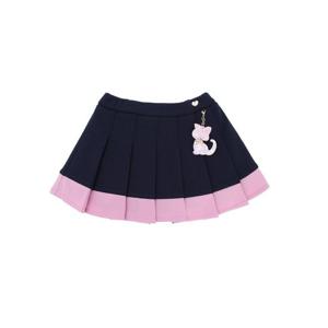 [프렌치캣(백)]네이비배색 플리츠 스커트(Q44DBS060)