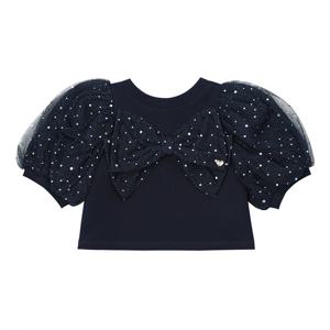 [프렌치캣(백)]NV 블링샤 소매  티셔츠(Q44DBT180)