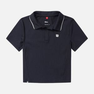 윌슨반팔티 JQS W241002TPS41-BLK 여성 립조직 폴로 티셔츠